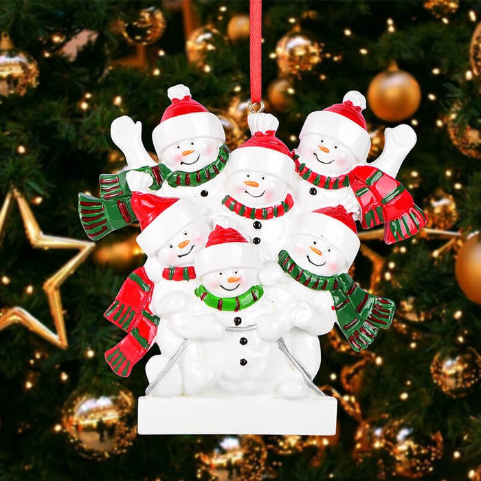 Snowman Of Personalized Family Christmas Ornament 61558 - WholesaleOrnaments