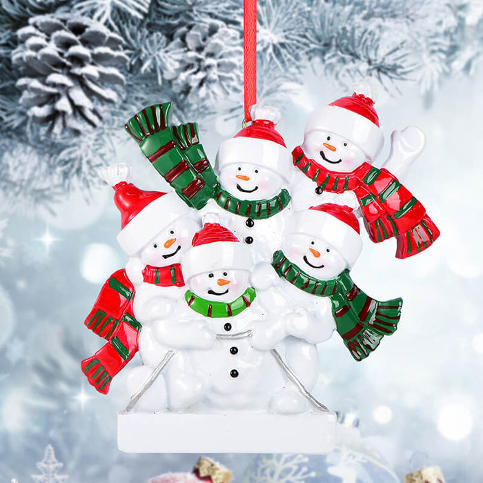 Snowman Of Personalized Family Christmas Ornament 61558 - WholesaleOrnaments